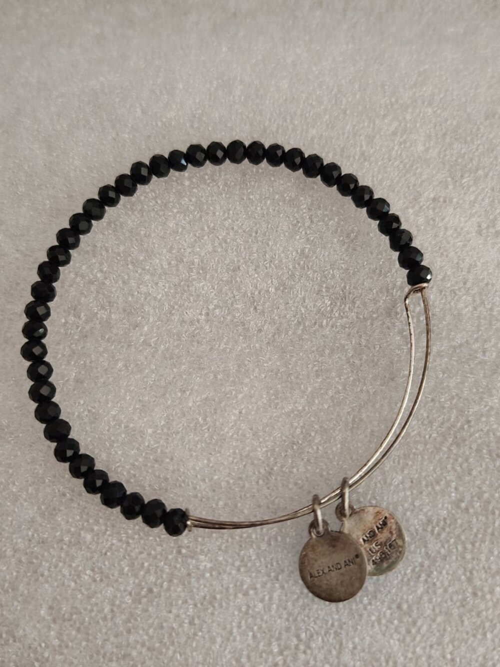 alex and ani crystal bracelet bangle black 163
